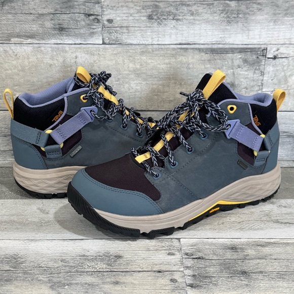 Teva Grandview GTX Gore Tex Mid Blue Mirage Leather Waterproof Hiking - Sz - 9.5 - Picture 1 of 9